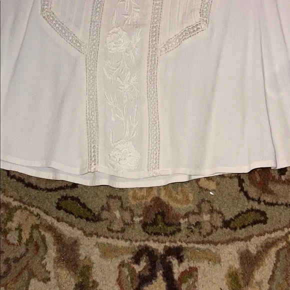 Ralph Lauren White Ruffle Sleeve Blouse - Picture 5 of 7
